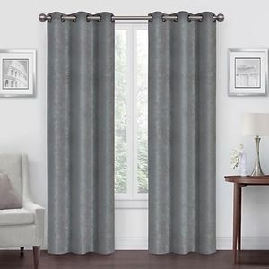 NWT Set of 2 Simply Essential Shimmer 84”  Room Darkening Panels in Grey